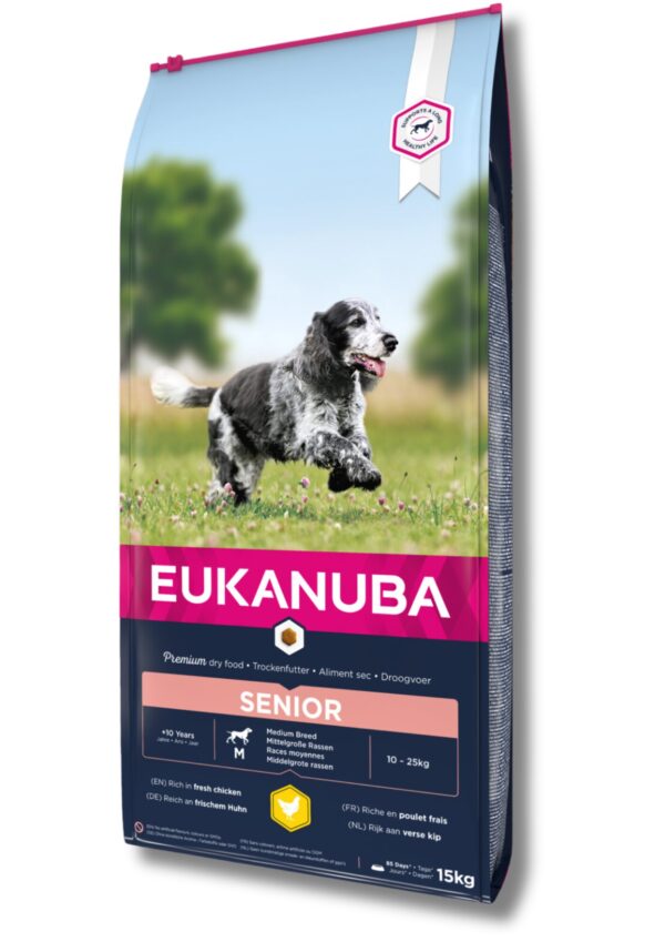 EUKANUBA SENIOR CHIEN MOYEN POULET 15KG