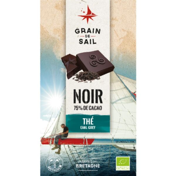 TABLETTE GRAIN DE SAIL NOIR THE EARL GREY BIO 100G