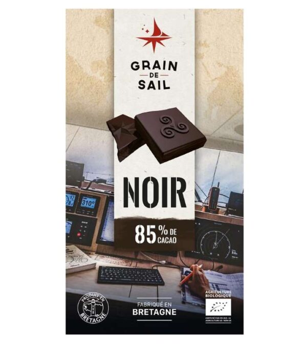 TABLETTE GRAIN DE SAIL NOIR 85% BIO 100G