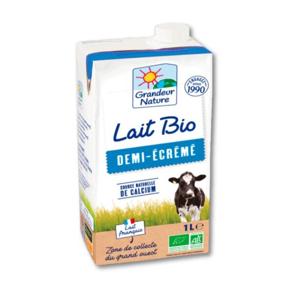 LAIT UHT 1 2 ECREME BIO 1L Biodis