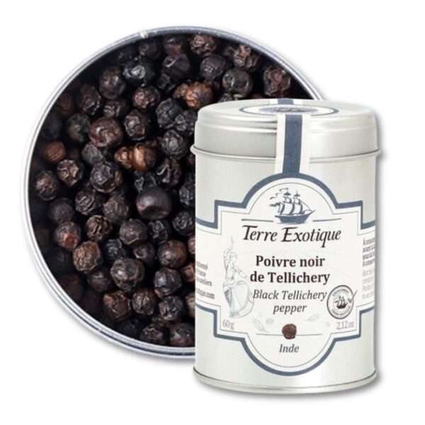 POIVRE NOIR DE TELLICHERY 60G terre exotique