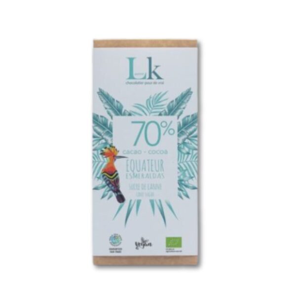 TAB.CHOCOLAT NOIR 70% EQUATEUR BIO 75G lk chocolatier